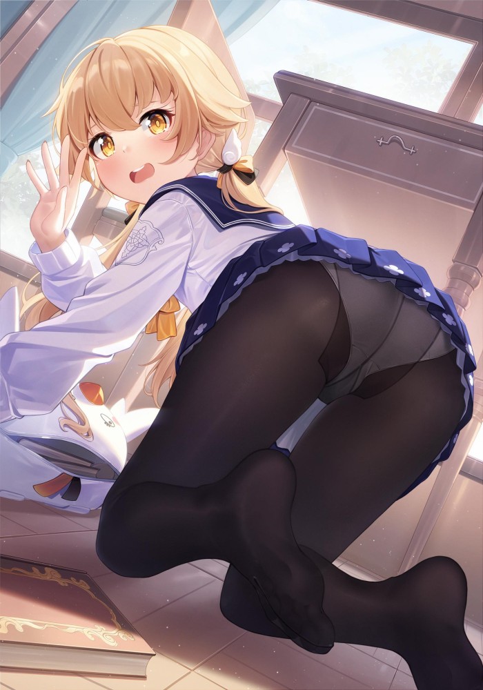 【二次】四つん這い・手と膝をついた姿勢の美少女画像