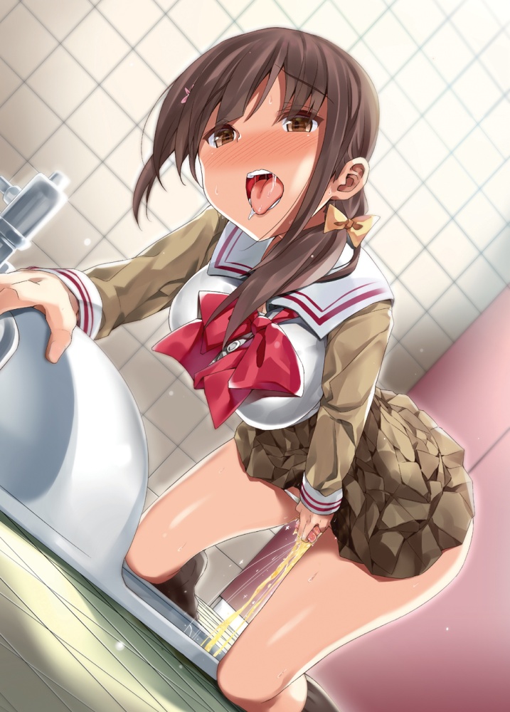 【二次エロ】トイレ・お手洗いにいる女の子のかわいすぎる姿まとめ【画像】
