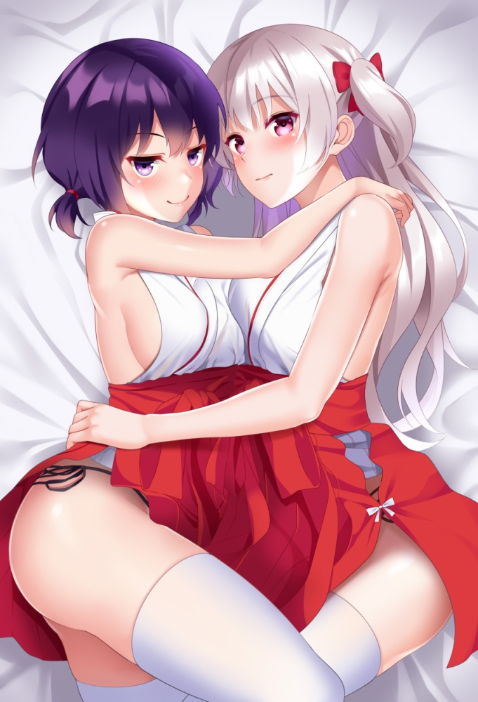 【二次】巫女姿女子、清楚かわいいの破壊力が高すぎる画像まとめｗ