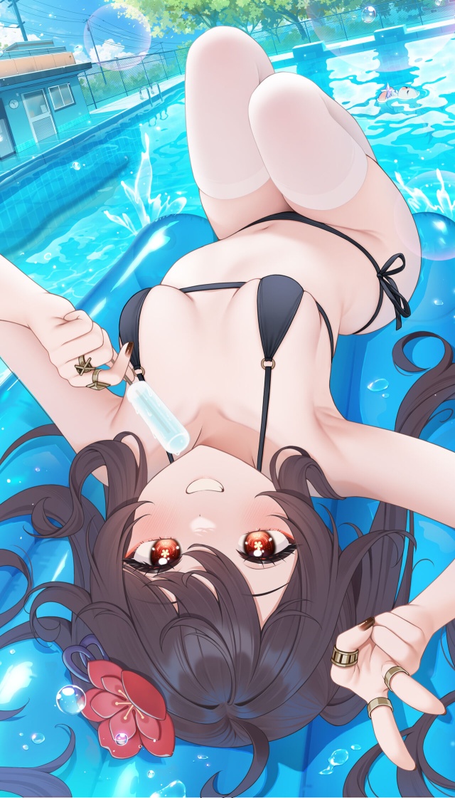 【二次】黒ビキニ女子のスタイル際立ちすぎる画像集ｗ